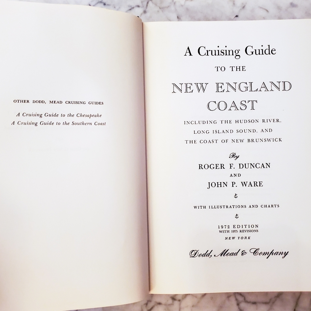 Vintage copy of A Cruising Guide to the New England Coast 1972 ed